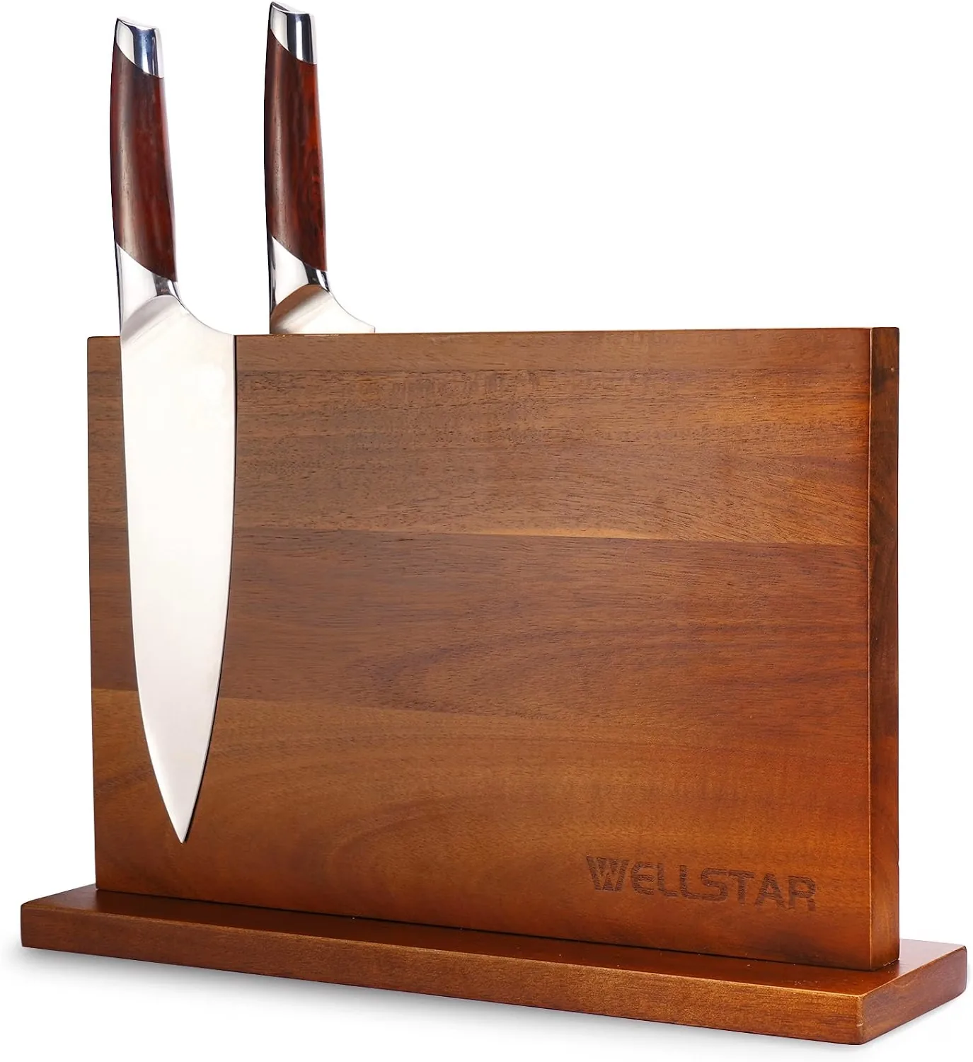 Double-sided magnetic knife block